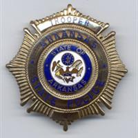 metal arkansas state trooper badge with crest image