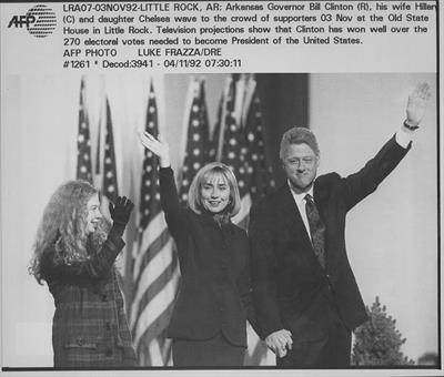 Bill, Hillary, and Chelsea Clinton 1992 OSHM-1