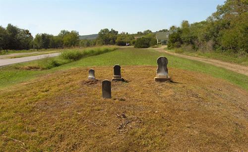 headstones in a field