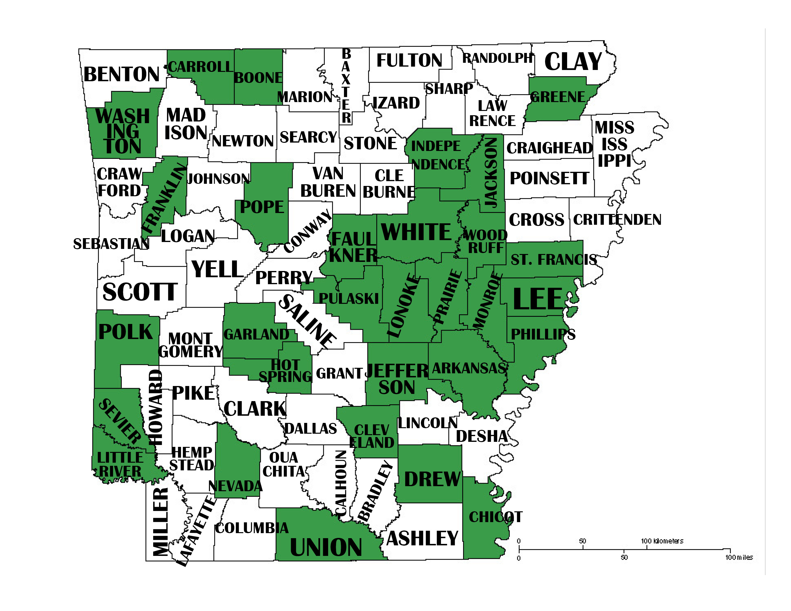 Newspaper County Map