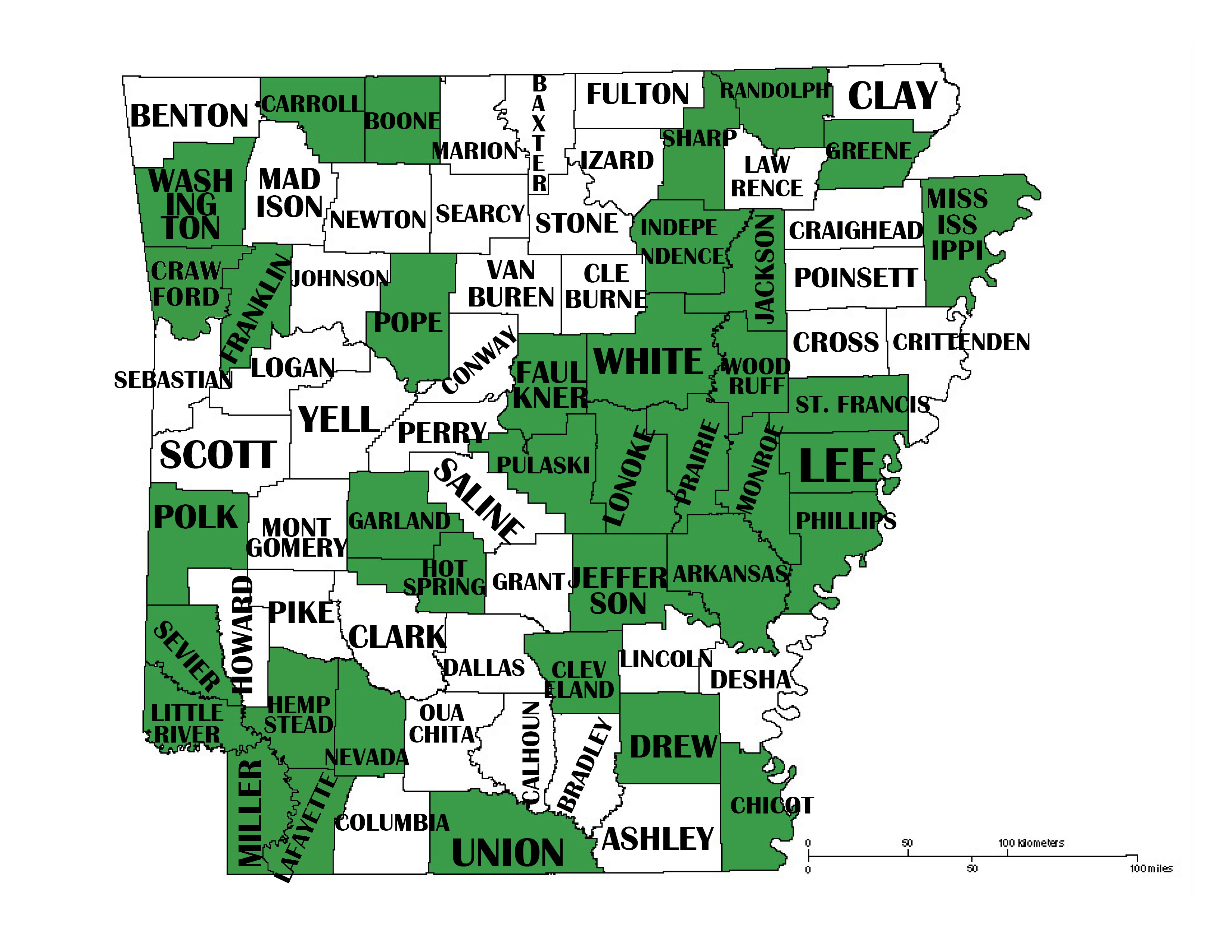 Newspaper County Map