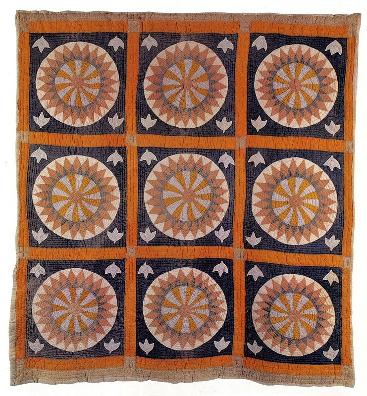 Buzz Saw Quilt, made by Docella Johnson of Bradley, Arkansas. Circa 1900-1920. 