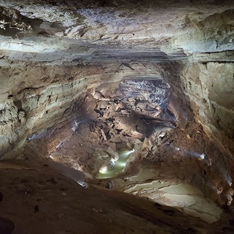 Natural Bridge Caverns overlook cave passage