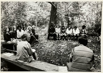 JE Moore and students by Don Culwell