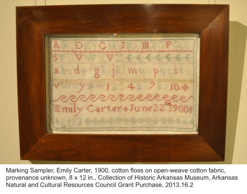 framed threaded alphabet fabric square