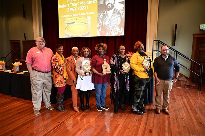 The winners and judges of the 12th annual “Say it Ain’t Say’s” Sweet Potato Pie Contest