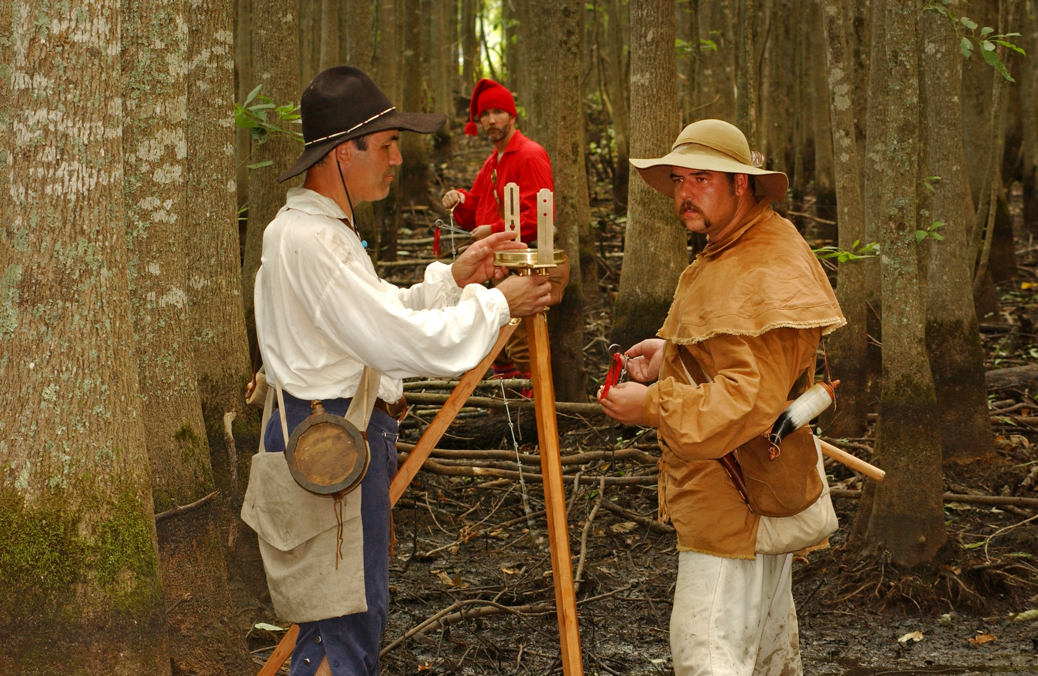 Photo from a reenactment of the survey of the Louisiana Purchase