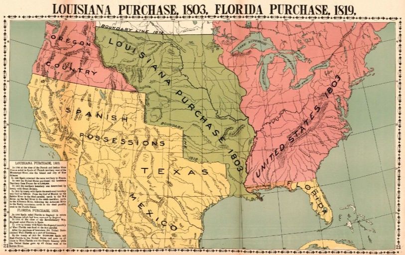 map of the Louisiana Purchase, 1803
