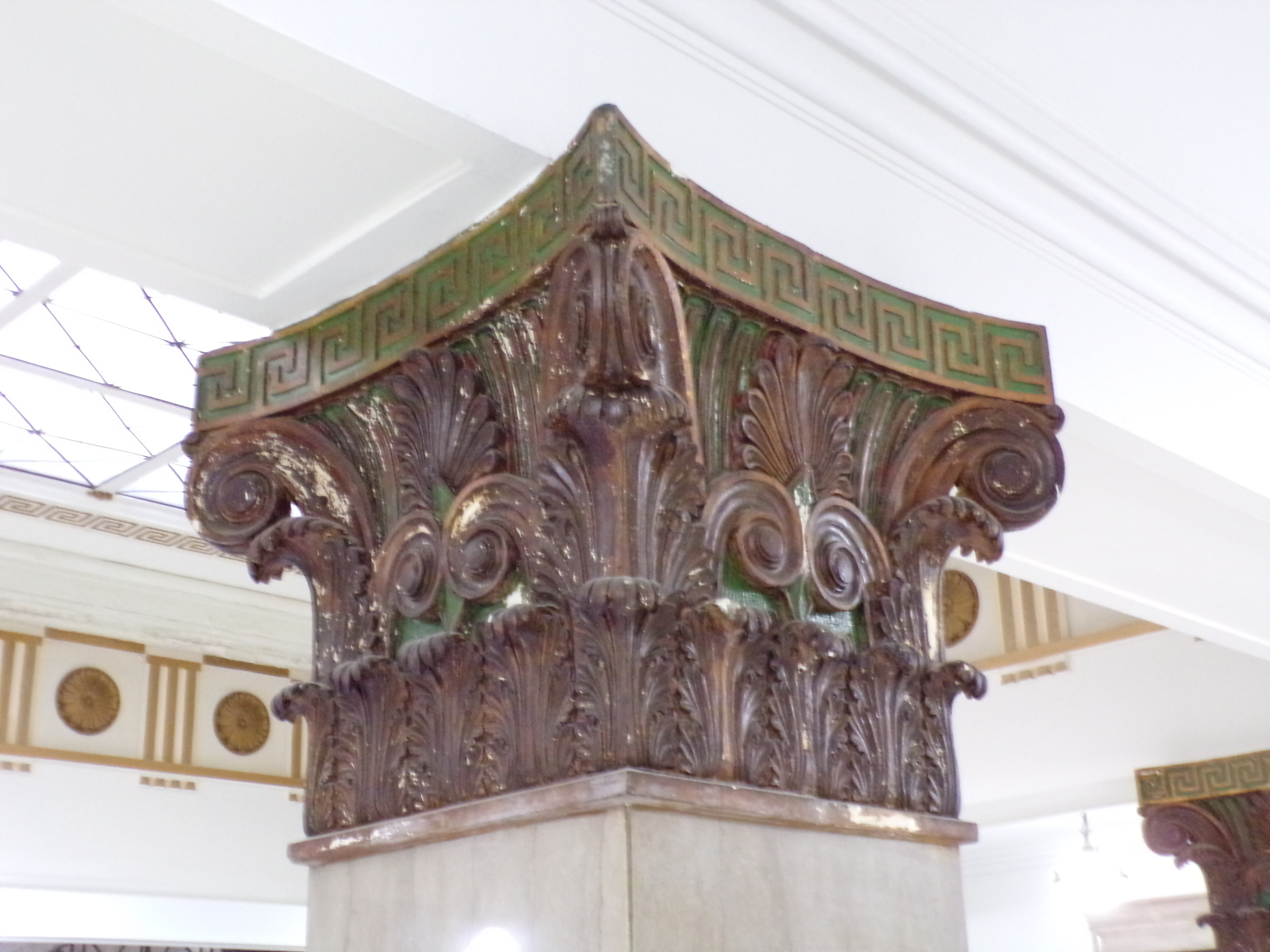 Union County Courthouse capital before restoration Union County Courthouse capital before restoration