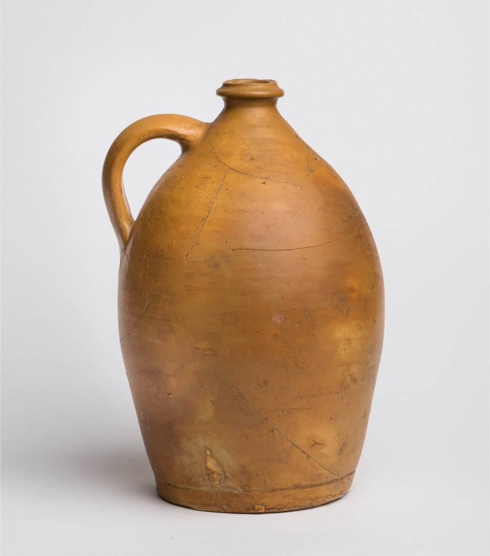 large brown clay jug
