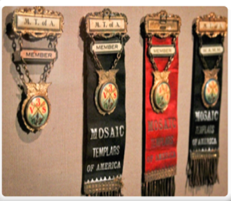 medals hanging on a display