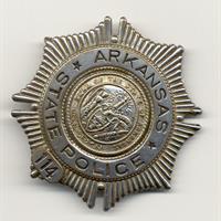 metal arkansas state police badge