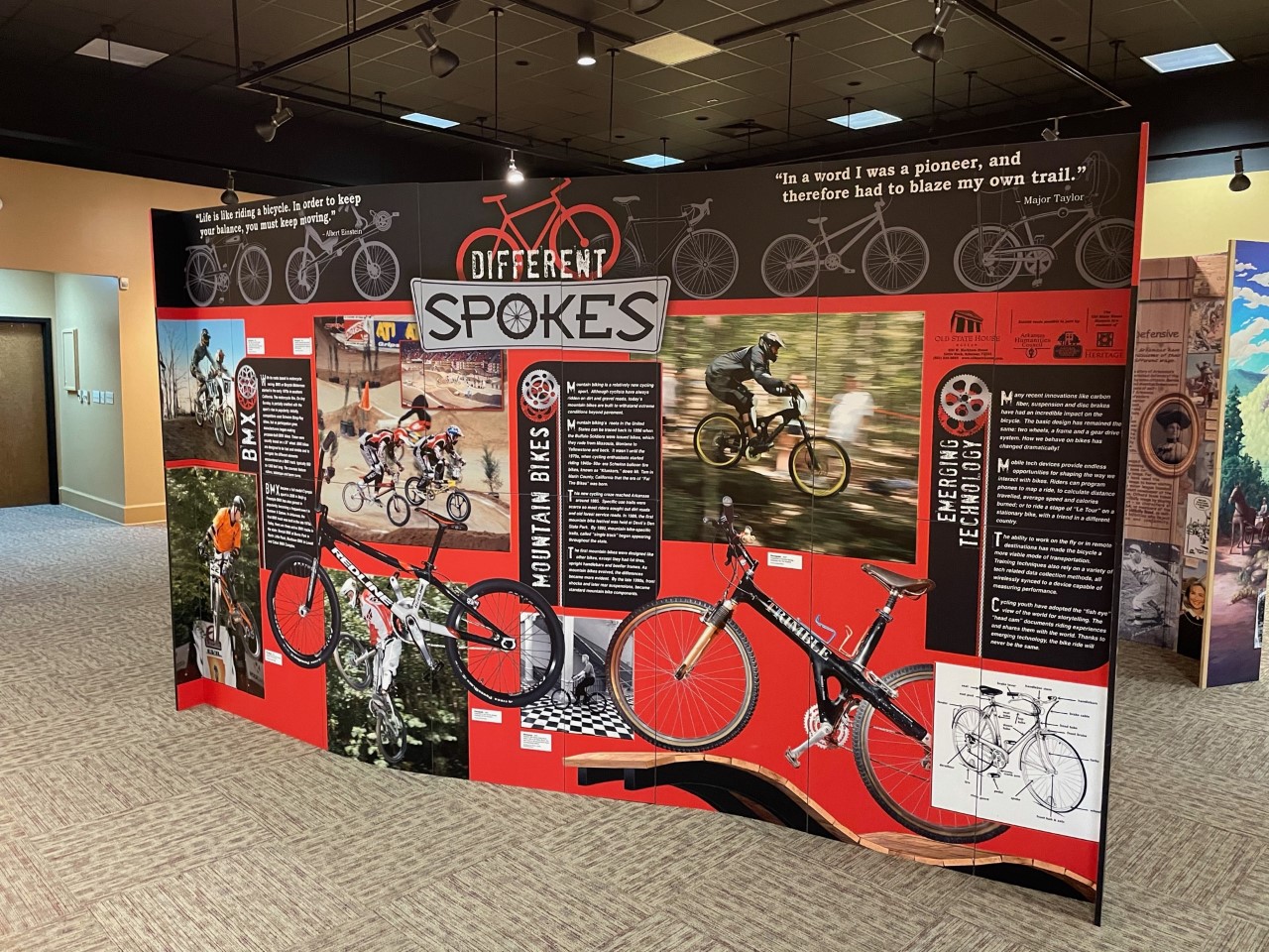 Different Spokes Travel Exhibit at the Delta Cultural Center